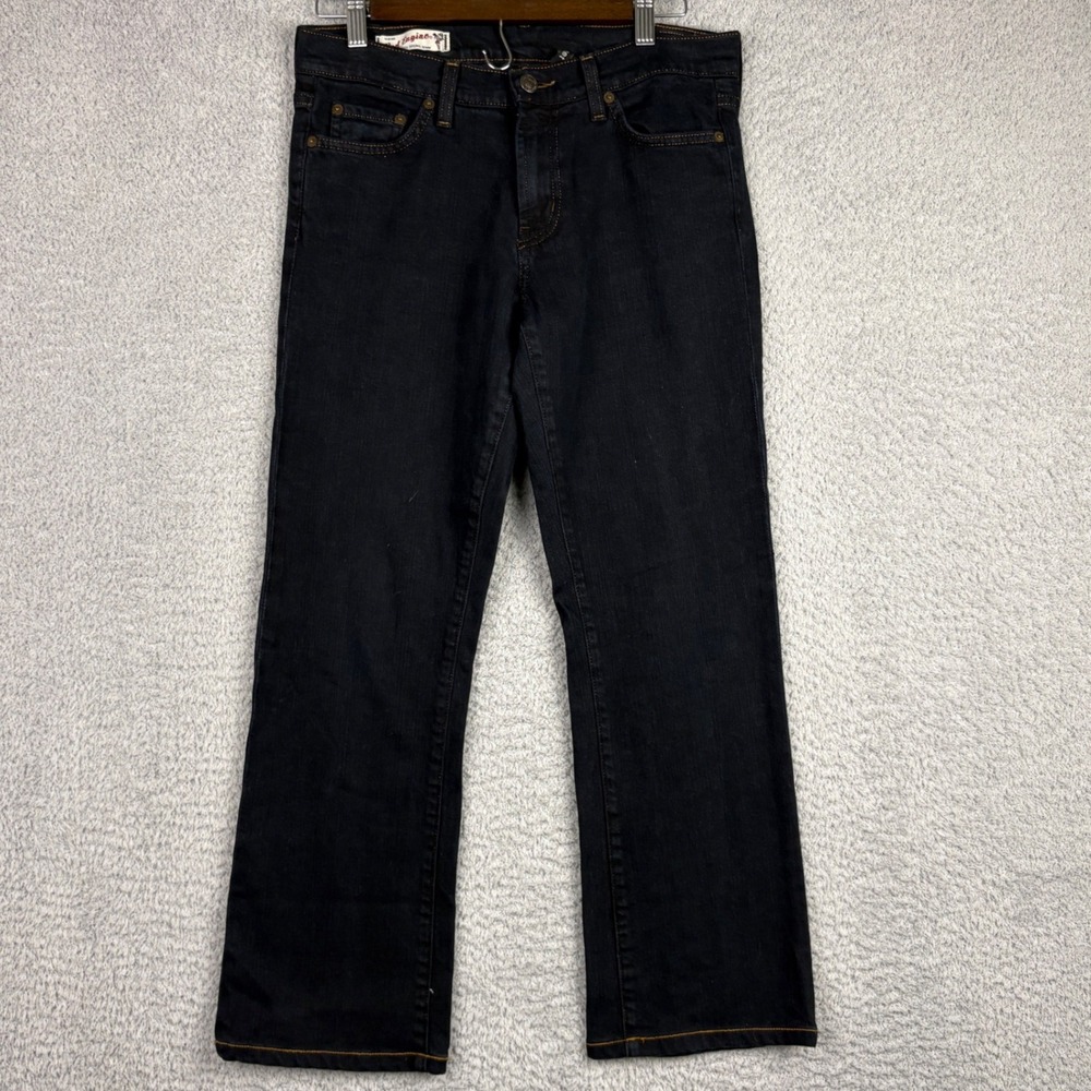 Red Engine Jeans Womens 29 Black Garnet Straight Leg Denim Made In USA Stretch